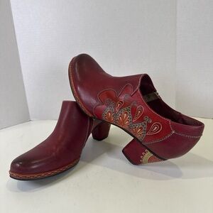 L'ARTISTE RED SPRING STEP ZAMI GENUINE LEATHER SHOES SIZE 43 US 9-9.5 Ankle Boot